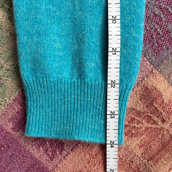 Charter Club Turquoise Cashmere Sweater - Picture 5 of 9